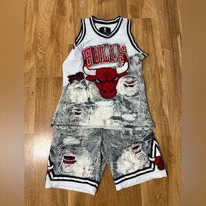 USED Heritage America UNK Chicago Bulls NBA distressed set